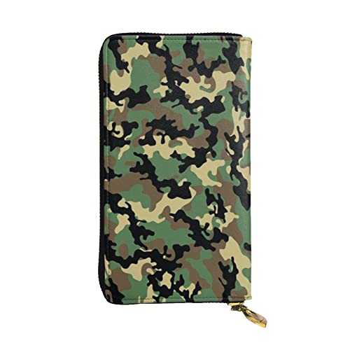 Portefeuille cuir camouflage femme grand format multi-compartiments idéal pour vos sorties urbaines