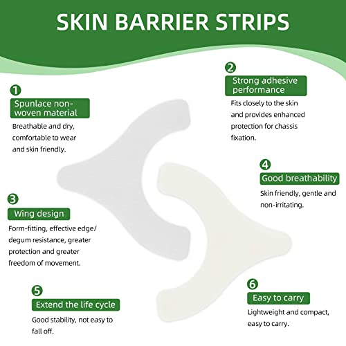 Ostomy Bag Flange Barrier Strips, 20/40 Pcs Elastic Barrier Strips For Colostomy Supplies Skin Barrier Strips Hydrocolloid Ostomy Extenders (20Pcs,Y-Shape) #TOP5