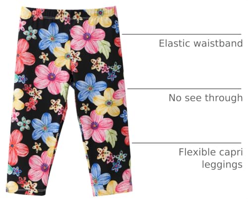 IRELIA 3 Pack Girls Leggings Capri Print Pant for School/Holiday 06 S — view 4