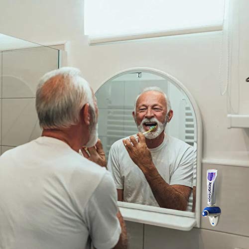 OAPRIRE Toothpaste Dispenser Wall Mounted - Easy to Use, Perfect for Children and Elderly - Best Toothpaste Squeezer for Washroom Bathroom - Helps You Reduce Bathroom Clutter