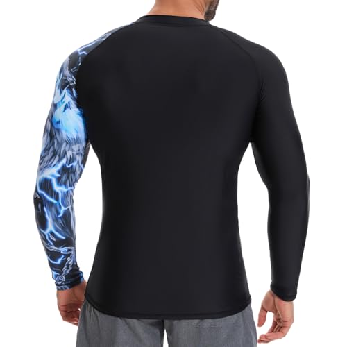 MISS MOLY Men's Long Sleeve UPF 50+ Rash Guard Skins Compression Shirt UV Sun Protection Athletic Workout Rashguard2