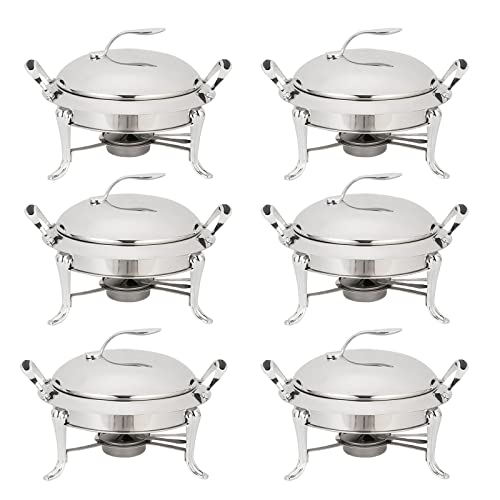 Set di piatti da buffet, scaldavivande con padelle, coperchio e porta carburante, per catering, feste, matrimoni, scaldavivande