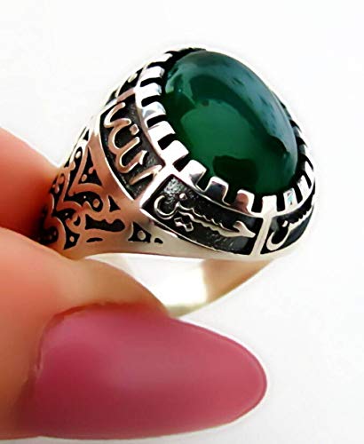 Bague Ahlul-bayt argent 925 véritable qui ne ternit pas avec agate