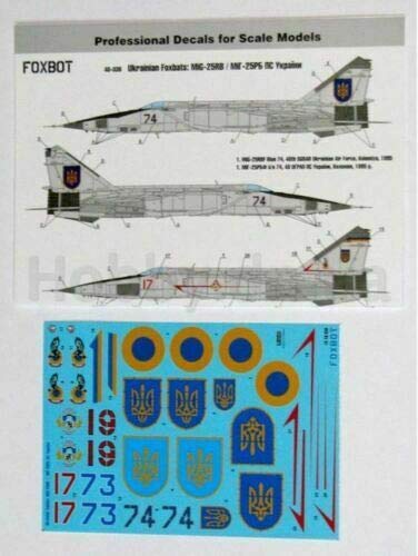 Calcomanía para Foxbats ucranianos MIG-25RB accesorios escala 1/48 Foxbot 48-036