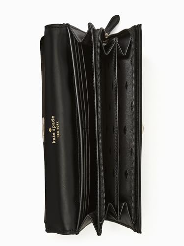 kate spade new york womens Tinsel Smooth Quilted Leather Boxed Large Flap Turnlock Wallet2