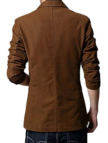Itemnew Man's Basic Notched Lapel Collar 2 Button Lightweight Casual Blazer Jacket2