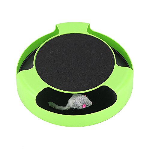 Cat Interactive Toy - Rotating Mouse Kitten Cat Scratcher Catnip Spinning Mouse Rotates 360° Hours Of Fun