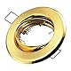 10x Einbaustrahler Gold GU10 Fassung RUND IP20 schwenkbar Einbauspot Einbauleuchte Rahmen Deckenspot Strahler Spot B002