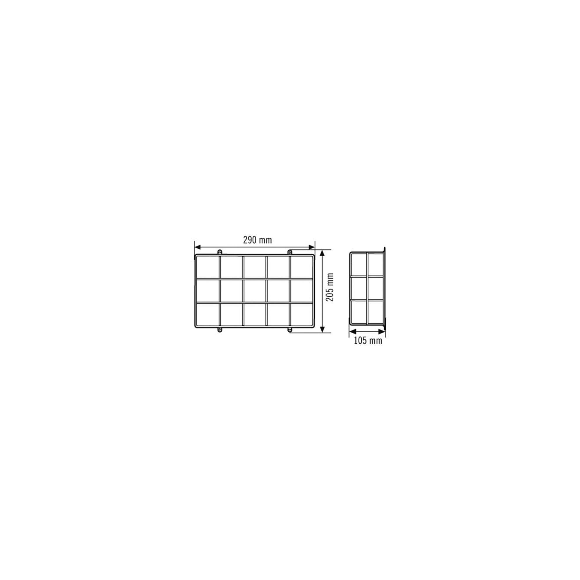 ESYLUX Schutzkorb für SLE, 205 x 290 x 105 mm, weiß, 1566462