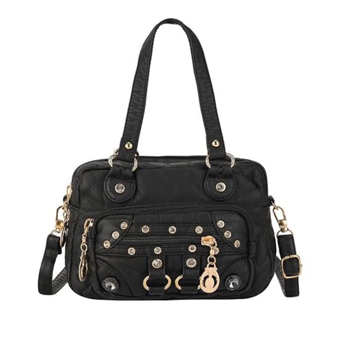 Mini sac d'épaule noir pour femme chic et polyvalent