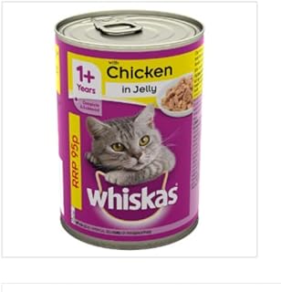 Whiskas Adult Wet Cat Food Pouches Tuna in Jelly 100g x Case of 24