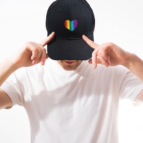 Image of Pride Hat Rainbow Caps LGBT Baseball Cap Pride Accessories Gay Stuff for Men Women