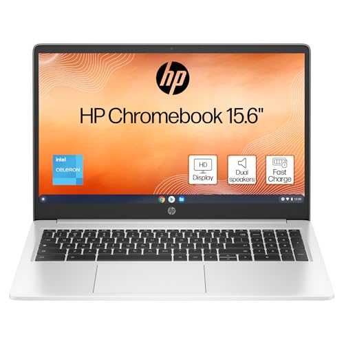 HP Chromebook 15.6" | Intel Celeron N4500 Processor | 4 GB RAM | 128 GB eMMC | Intel UHD Graphics | HD Display | Up to 11 hours battery | Chrome OS | Dual Speakers | Mineral Silver | 15a-na0005sa