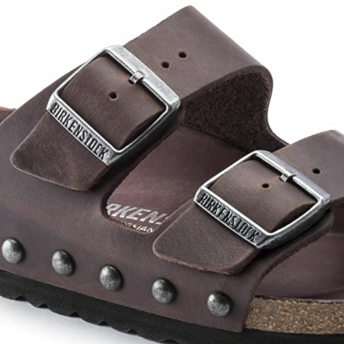 Birkenstock Arizona Mens Oiled Leather Sandal with Rivet Detailing, Habana Color Regular Width4