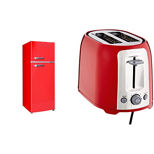 Frigidaire EFR753Red, 2 Door Apartment Size Refrigerator with Freezer