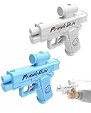 LONZIKP Pistola de Agua de Broma Bidireccional, Paquete de 2, Blanca y Azul. Diversión para Fiestas de Verano, Playa y Piscina para Niños y Adultos.