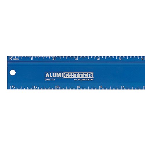 Alumicolor Alumicutter, Safety Ruler and Straight Edge, Aluminum, 36 inches, Blue (1316-5)