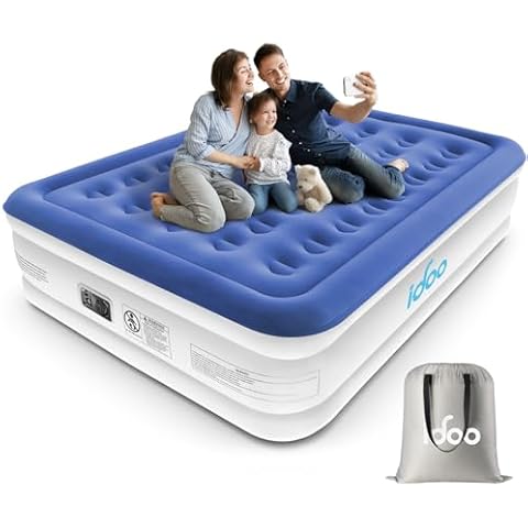 iDOO King Inflatable Air Mattress with Pump Cover