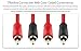 Nakamichi Oxygen Free Copper (OFC) RCA Cable 2-Male to 2-Male Audio Stereo Auxiliary Cable Cord for Subwoofer Home Theater HDTV Amplifier Hi-Fi Systems Active Speakers Car Receiver (6.5 ft / 2 m)