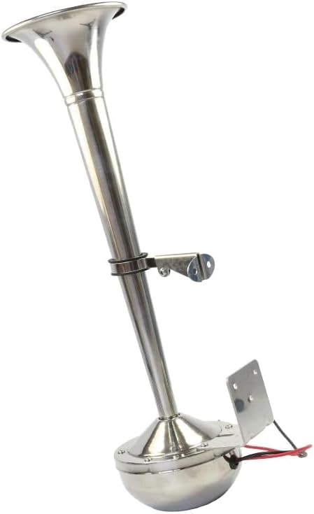 400mm Stainless Steel Single Trumpet Electric Horn Compatible with Marine Boat Truck Car