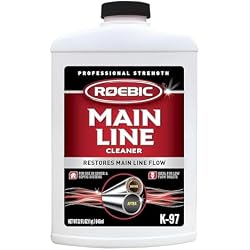1 of Roebic K-97 Liquid Main Line Cleaner with Bacteria Enzymes, Eliminates Organic Buildup in Sewer/Septic System and Protects from Clogs, Safe for Bathroom Toilet, 32 fl oz