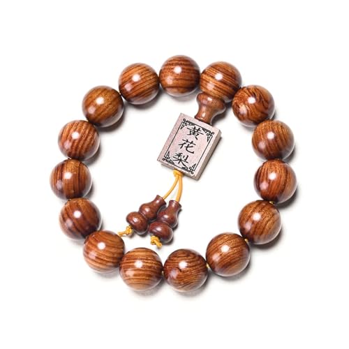 Natural Wooden Bracelet Adult Spring Bracelet Bead Dia. 0.8 inch 12 Beads 1pc2