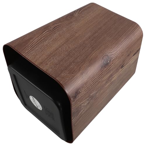 Poubelle de bureau avec couvercle ERINGOGO corbeille papier bois 8,5L salon