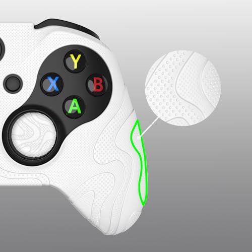 Image of PlayVital Mountain Range Edition Silicone Cover for Xbox Elite Wireless Controller Series 2 & Elite Series 2 Core, White Anti-Slip Controller Skin for Xbox Elite Series 2 Core with Thumb Grips
