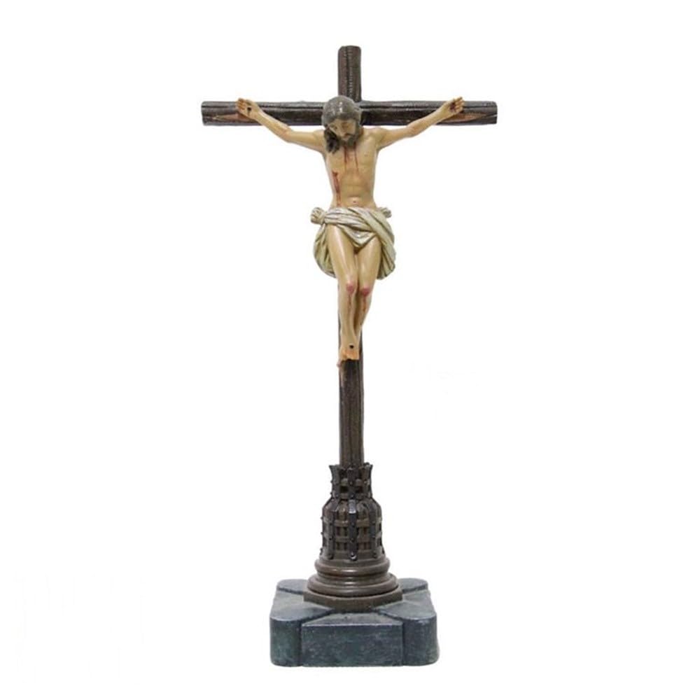 Cristo de la Buena Muerte Figura Religiosa 25 cm. Cristo de Mena Legionarios peana Imagen Resina