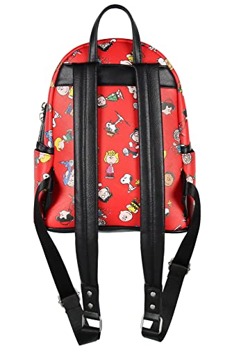 Mini sac à dos Peanuts Snoopy imprimé rouge voyage taille unique