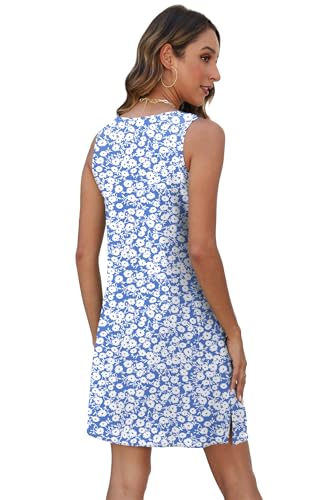 Image of BKRIVE Coverup Summer Dresses for Women 2026 Eyelet Casual Loose Sleeveless Sundresses Tank Dresses with Pockets