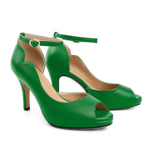 Image of AUMOTED High Heels Pumps Platforms Shoes for Party Daily 3.4 inch Dressy Pumps