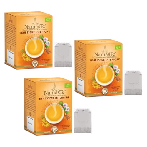 Pompadour® | Benessere Interiore Tisana Ayurvedica Biologica | Infuso BIO Liquirizia, Finocchio e Timo - 3 x 15 Filtri