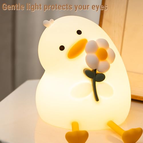 Lámpara de noche LED de silicona con forma de pato miniatura 2