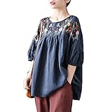 Casual Fit T-Shirt immer griffbereit: Ob als normales Hemd oder Basic-Layer oder sogar als Nachtwäsche, Sie werden immer feststellen, dass es perfekt passt (weil es aus Baumwolle und Leinen besteht, so dass es leicht knittert, wenn Sie, machen Sie sich nichts aus, wir raten Ihnen nicht, es zu kaufen, Sie können versuchen, den Stoff zu wählen.)