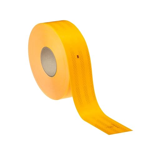 Miniatura 2 de Rollo de 2 pulgadas x 15 pies 3M Cinta de seguridad reflectante 983-71NL Cinta reflectante de grado de diamante amarillo para autobuses escolares,