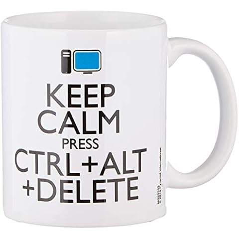 Forty7 Pyramid International Keep Calm Ctrl Alt Delete Official Boxed Ceramic Coffee/Tea Mug, Multi-Colour, 11 oz/315 ml Cover