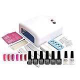 Kit de Decoración para Manicura y Pedicura, con Todos los Accesorios y las Herramientas Necesarios para Manicura y Pedicura Profesional 6 Botes de 6ml y Top Base (43,44,45,46,47,48)