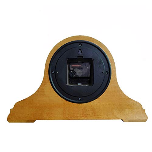 Reloj de mesa clásico de madera con segundero silencioso retro 6