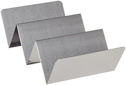 Dynore Stainless Steel Taco Holder Rack 2/3 – Heavy-Duty Premium Taco Stand, Holds 2 or 3 Tacos Each, Pack of 1 (21x10x6 cm)