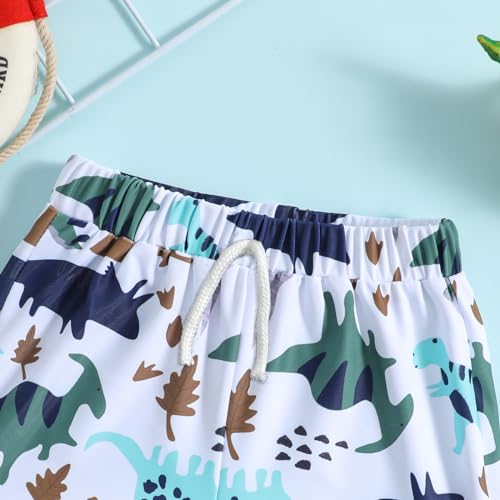 Image of Ohrwurm Baby Boy Swim Trunks Cartoon Print Elastic Waist Swimming Shorts Beach Board Bathing Suit Swimwear