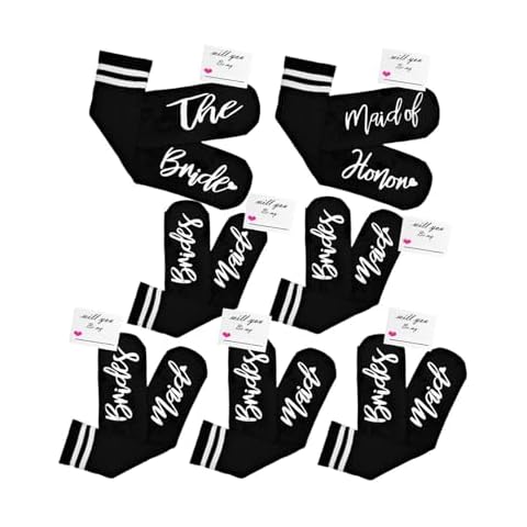 WIFFGO Bridesmaid Gifts For Women Her Bachelorette Party Favors Engagement Fuzzy Socks Cute Bride Socks Cotton Wedding Gifts Cover