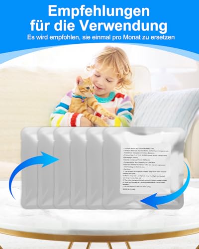 Haliya 6 Stück N50 Geruchsentferner für Pura Max Selbstreinigende Katzentoilette, für Pura Max 2 Automatische Katzentoilette,für Purobot Max Pro Katzentoilette Selbstreinigend