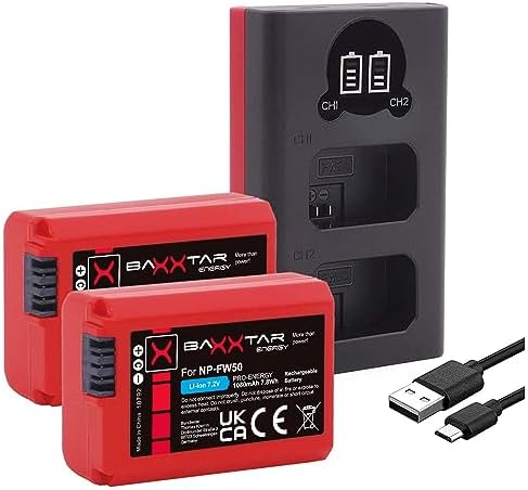 Kit Batteria E Caricatore Per Fujifilm NP-W126s - 2 Batterie + Caricatore Dual USB-C/MicroUSB