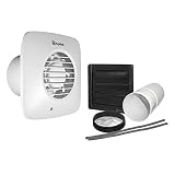 Xpelair Simply Silent DX100TS with Wall Kit (300mm Telescopic Duct and External...