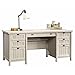 Home Square 2 Piece Home Office Furniture Set Executive Desk and Lateral File Set in Chalked Chestnut