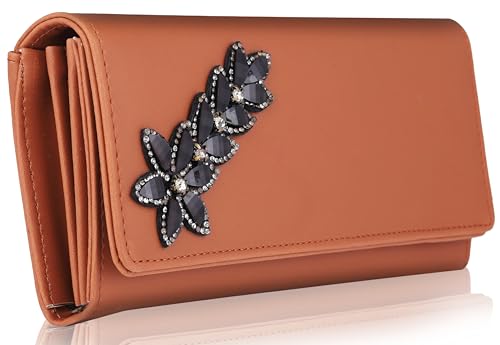 Image of Women's and Girls Hand Clutch Mobile Hand Purse Wallet 4 Card Slot