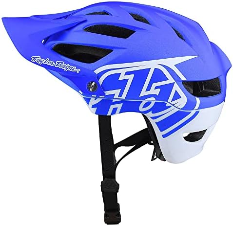 Troy Lee Designs A1 Drone Half Shell Mountain Bike Helmet -Ventilated Lightweight EPS Enduro Gravel MTB Bicycle Cycling - Youth Boys Girls Kids (Blue, Youth One Size)