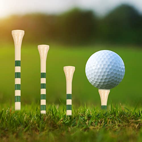 MAZEL 120/50 Counts Bamboo Golf Tees 2 3/4"&3 1/4" Mixed Size,Professional Low Resistance Wooden Golfing Tees (Orginal Wood) - Image 7