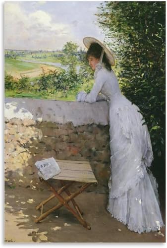 Pósters de Jean Beraud《Un Figaro De Reve》Pintura en lienzo Jean Beraud Impresiones Cuadros de Jean Beraud Arte de pared moderno para la decoración del hogar de la habitación 50x70cmx1 Sin marco